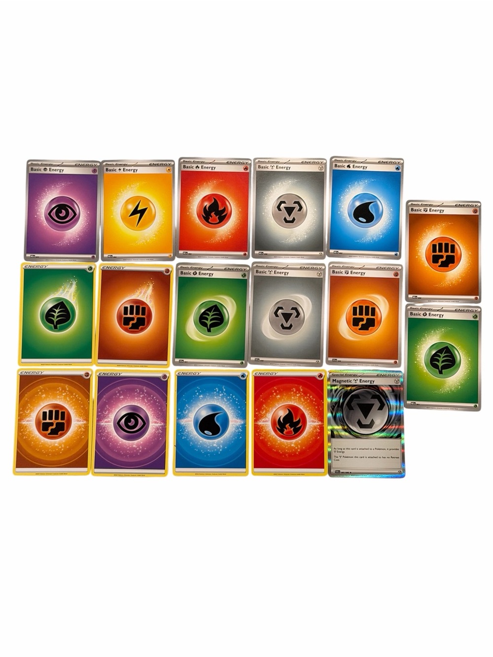 Lot of 17 no doubles energy Pokemon cards - Bundle and Save